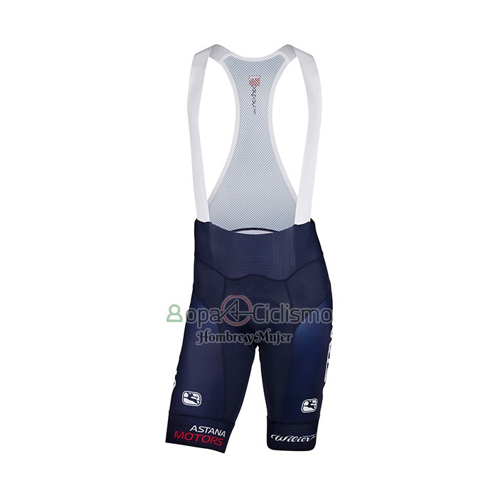 Astana Qazaqstan Team Ropa Ciclismo Culotte Corto 2022 Mangas Cortas Azul AMarillo